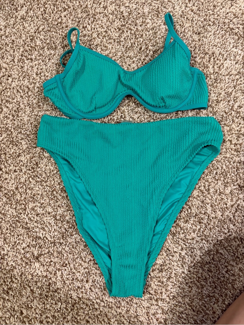 Old Navy - Teal Ribbed Swim Set